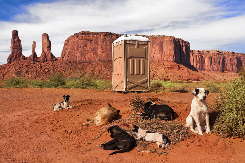 Portable Toilet in Monument Valley, Utah