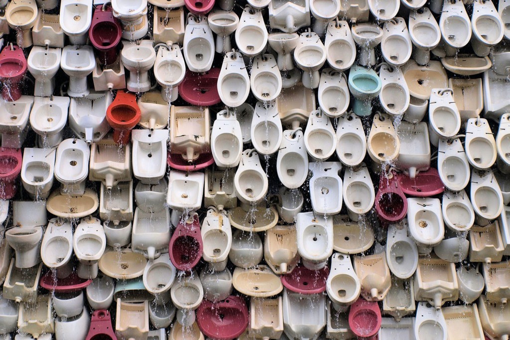 Toilet waterfall in Foshan, China